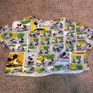 zara disney croptop mickey and minnie mouse comics